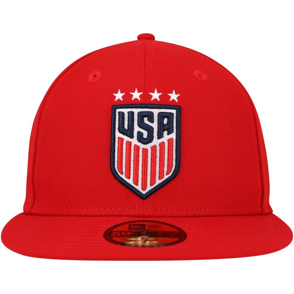 USWNT New Era Team Basic 59FIFTY Fitted Hat on sale - Red 