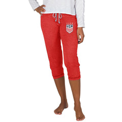 USWNT Concepts Sport Women's Quest Knit Capri Pants for sale - Red 