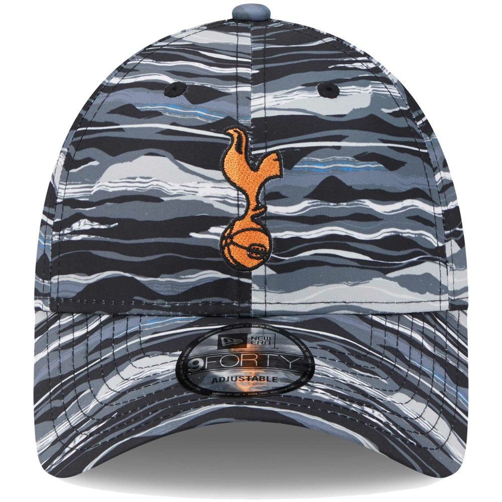 Tottenham Hotspur New Era Wave All Over Print 9FORTY Adjustable Hat Sale - Black 