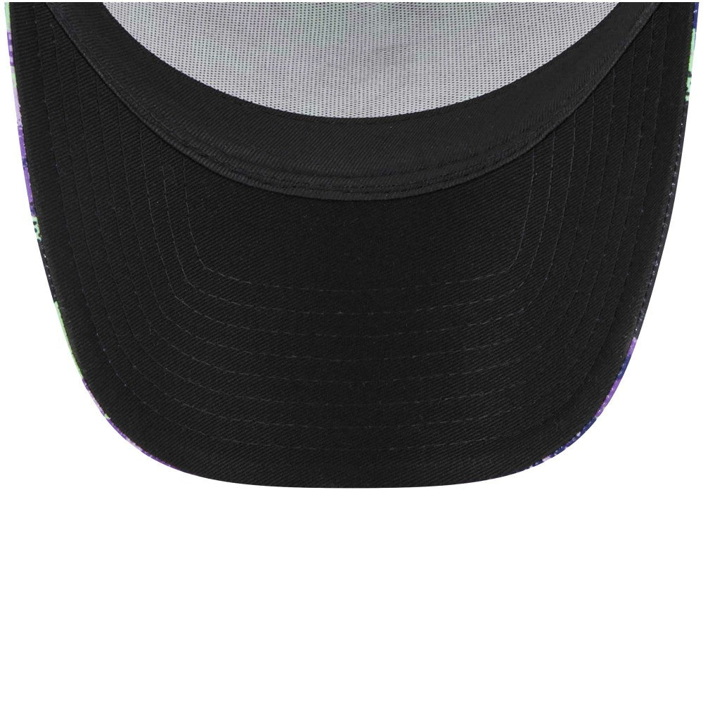 Tottenham Hotspur New Era Black Glitch All Over Print E-Frame Trucker Adjustable Hat 