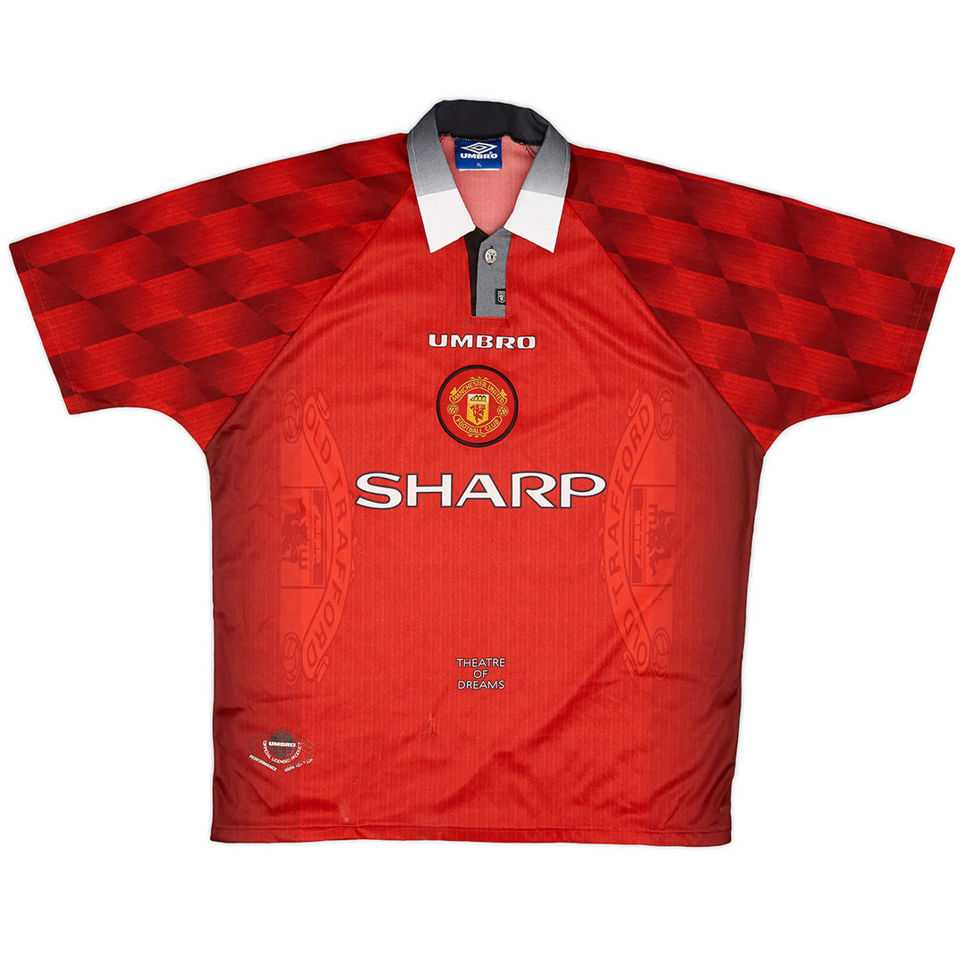 Beckham #10 Retro Manchester United Home Jersey 1996/98 