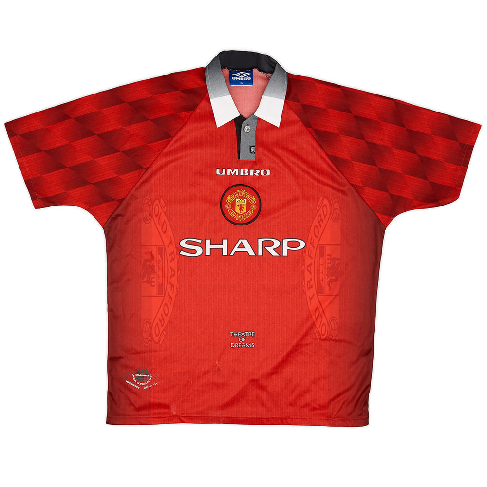 Beckham #10 Retro Manchester United Home Jersey 1996/98 
