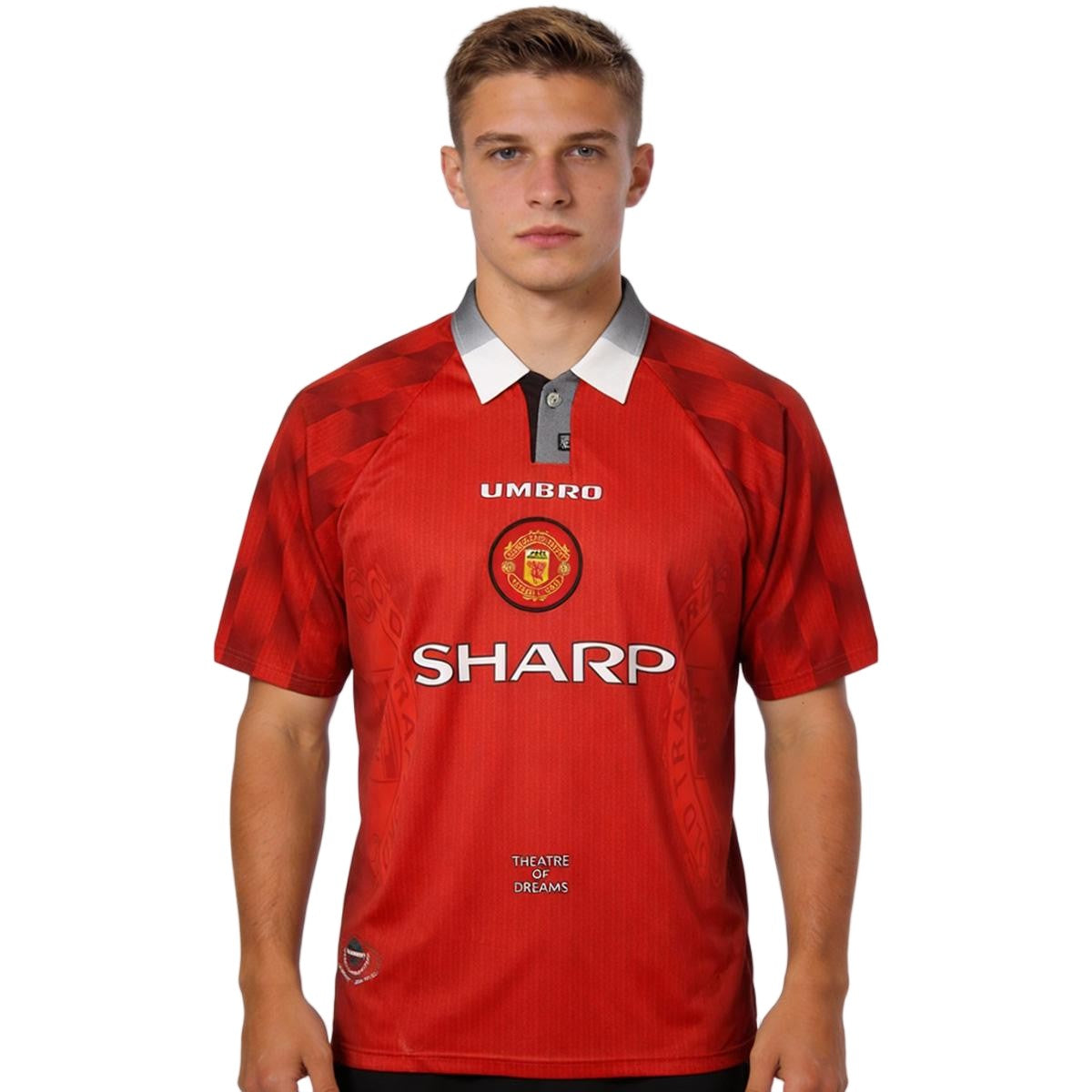 Beckham #10 Retro Manchester United Home Jersey 1996/98 