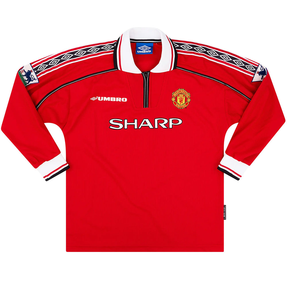 Retro Manchester United Home Long Sleeve Jersey 1998/00 