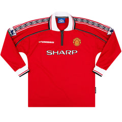 Retro Manchester United Home Long Sleeve Jersey 1998/00 