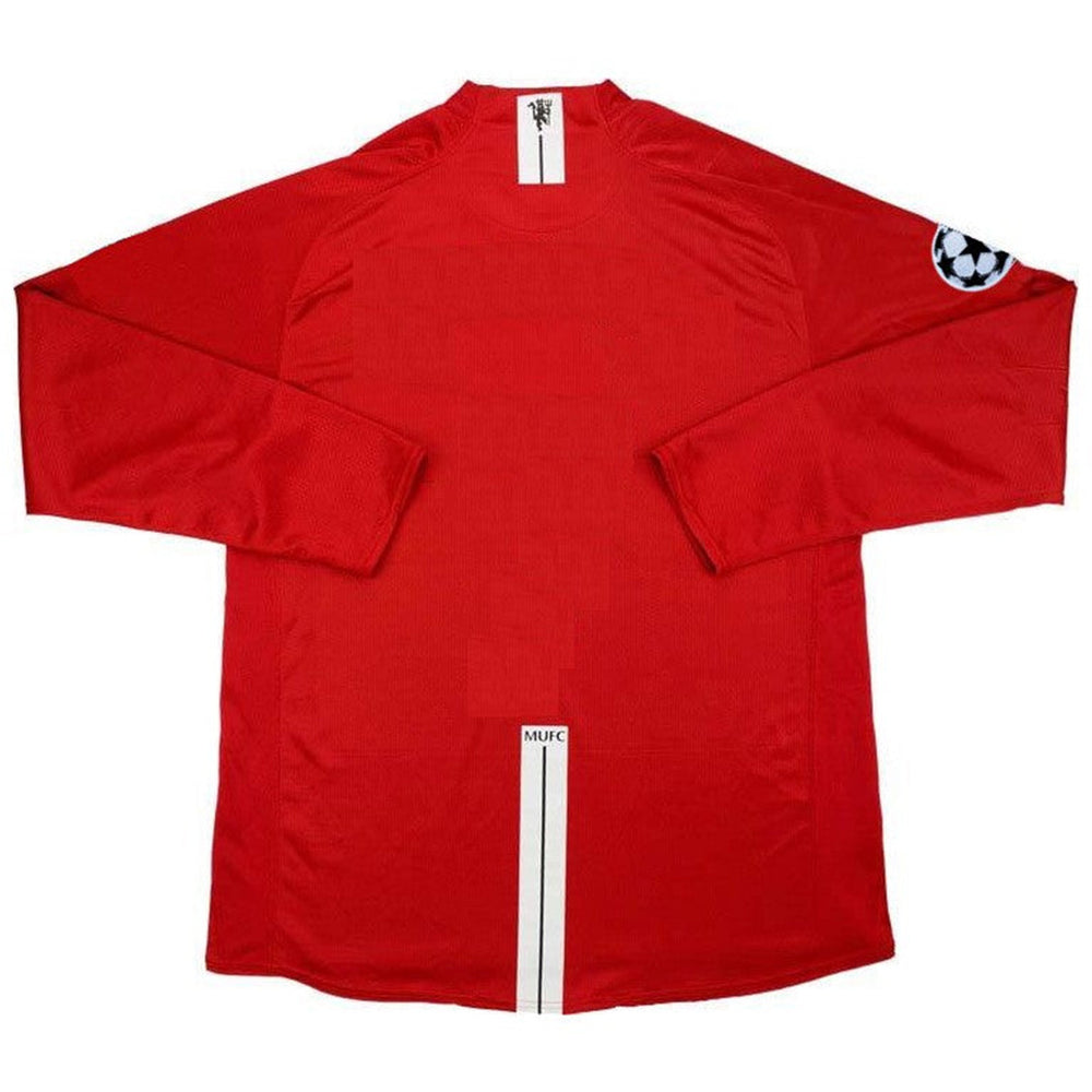 Retro Manchester United UCL Final Home Long Sleeve Jersey 2007/08 