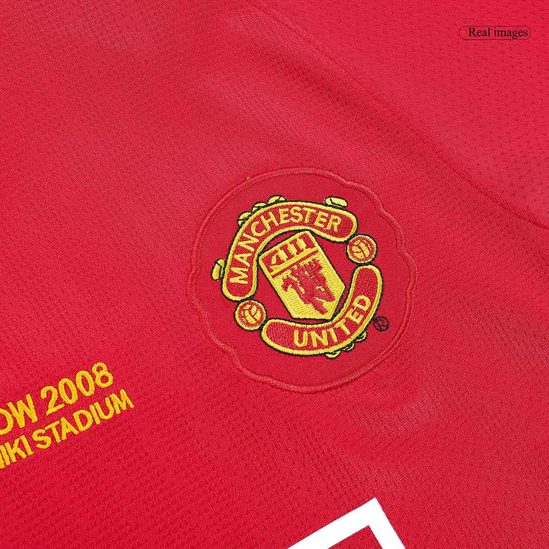 Retro Manchester United UCL Final Home Long Sleeve Jersey 2007/08 