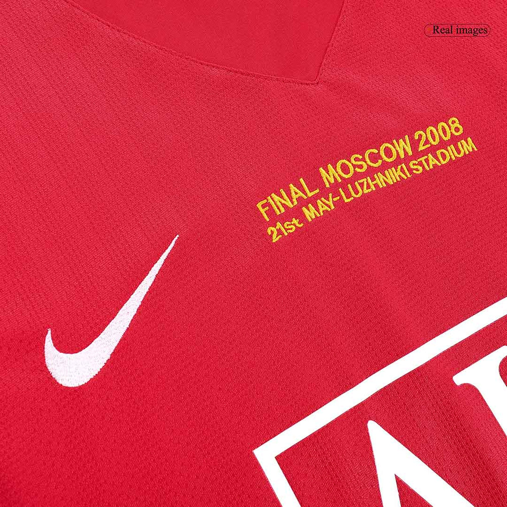 Retro Manchester United UCL Final Home Long Sleeve Jersey 2007/08 