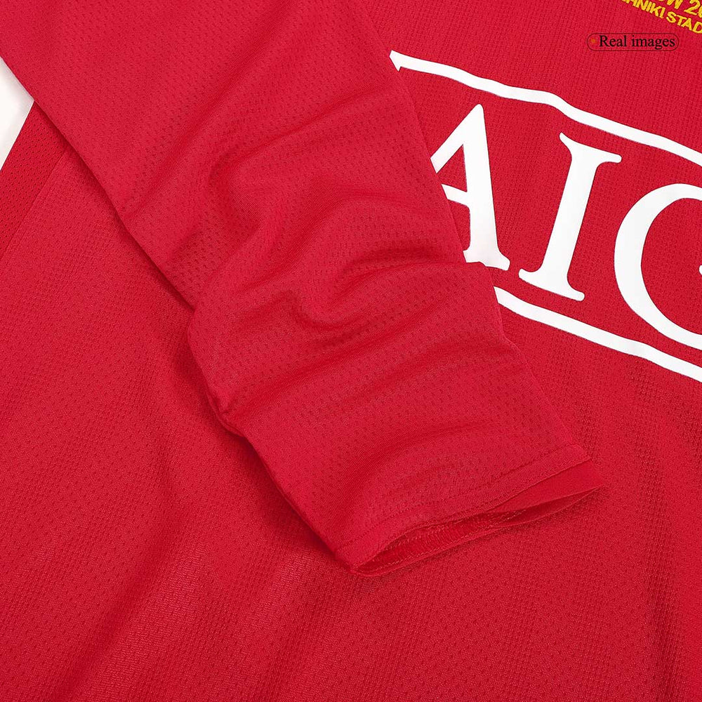 Retro Manchester United UCL Final Home Long Sleeve Jersey 2007/08 