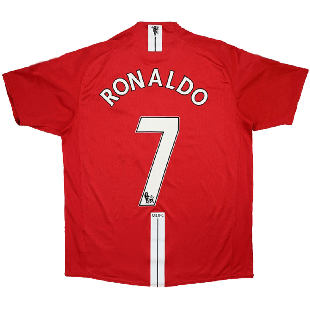 RONALDO #7 Retro Manchester United Home Jersey 2007/08 
