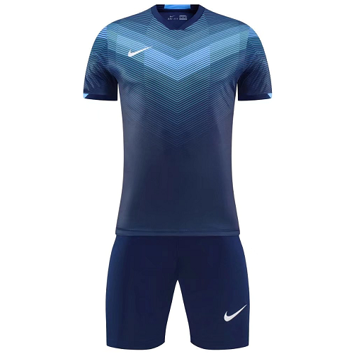 NK-907 Customize Team Navy&Blue Soccer Jersey Kit(Shirt+Short) 