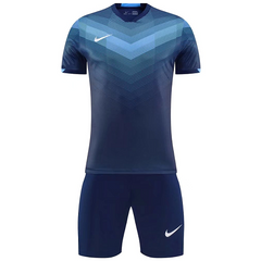 NK-907 Customize Team Navy&Blue Soccer Jersey Kit(Shirt+Short) 