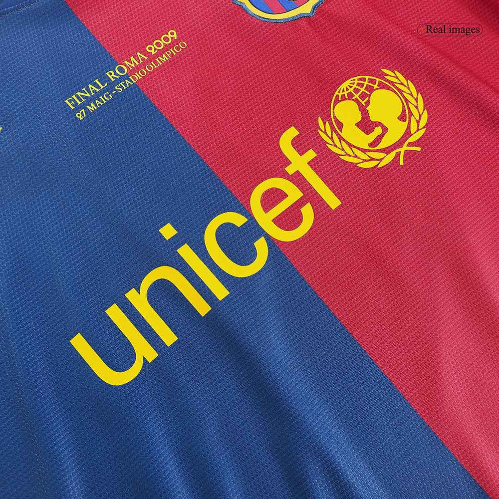 Retro Barcelona UCL Final Home Jersey 2008/09 