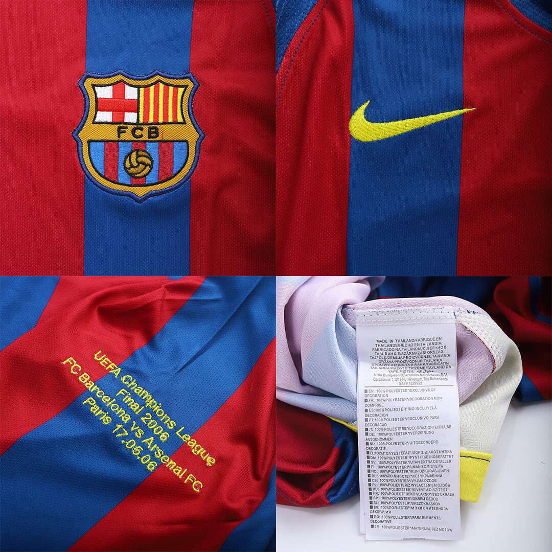 Ronaldinho #10 Retro Barcelona UCL Final Home Jersey 2005/06 