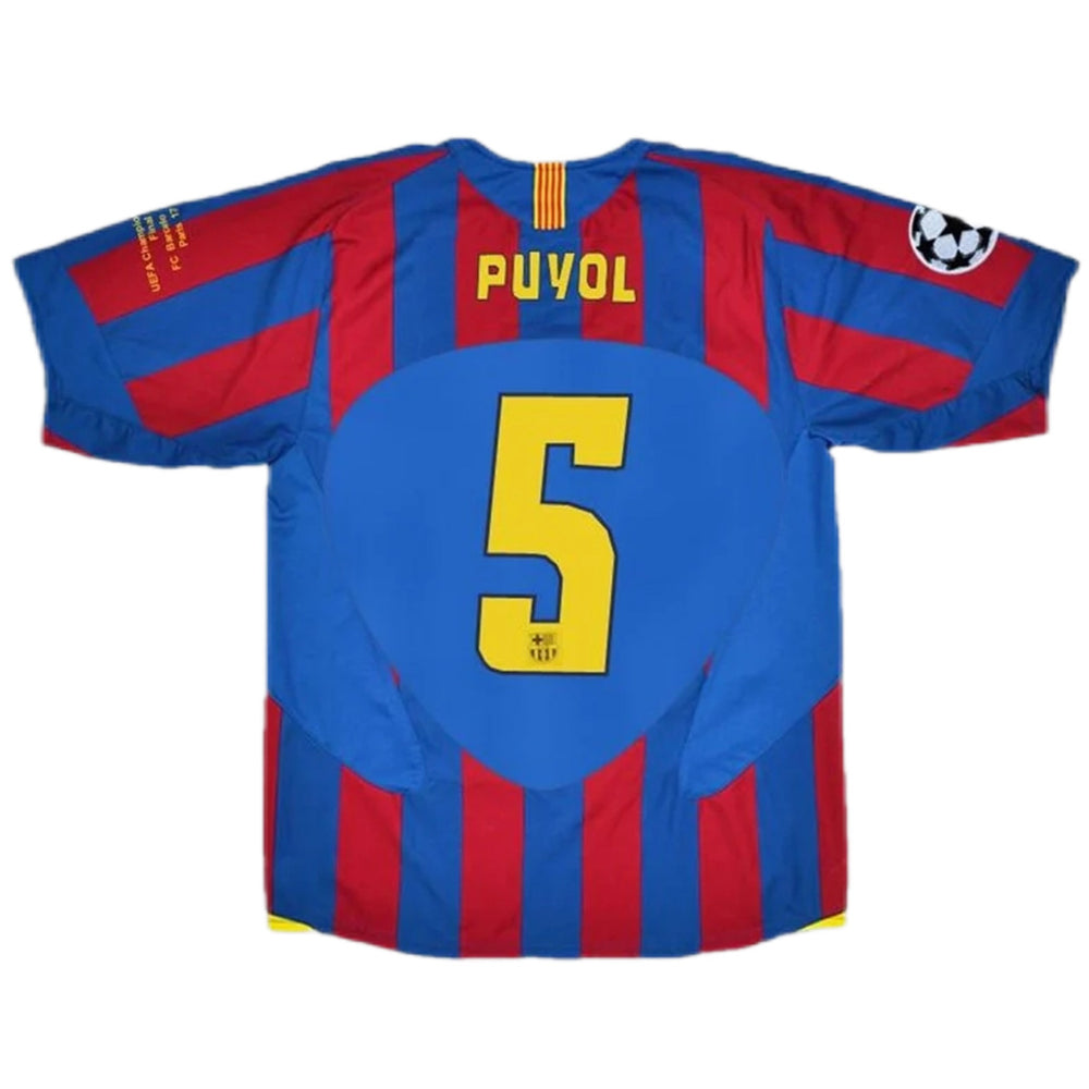 Puyol #5 Retro Barcelona UCL Final Home Jersey 2005/06 