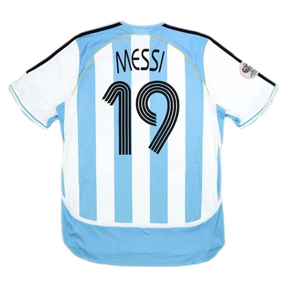 Messi #19 Retro Argentina Home Jersey World Cup 2006 