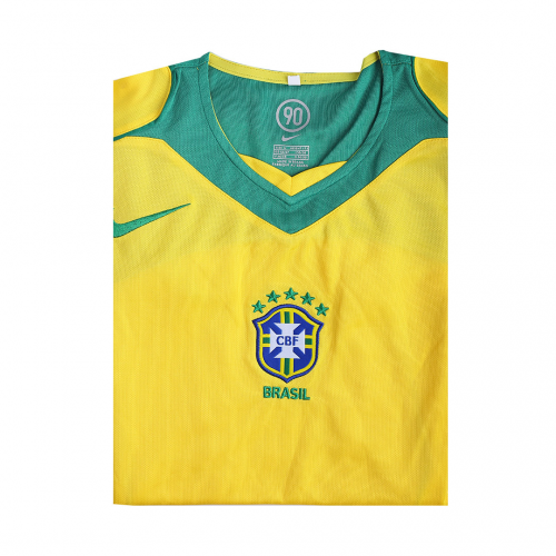 Ronaldinho #10 Retro Brazil Home Jersey 2004 
