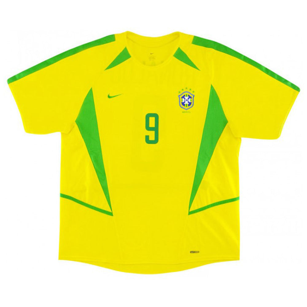 Ronaldo #9 Retro Brazil Home Jersey World Cup 2002 