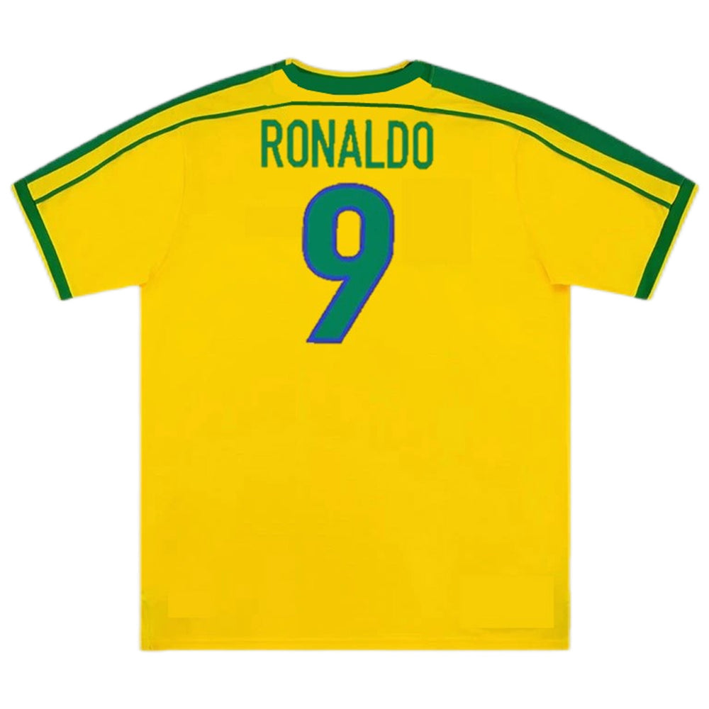 Ronaldo #9 Retro Brazil Home Jersey World Cup 1998 