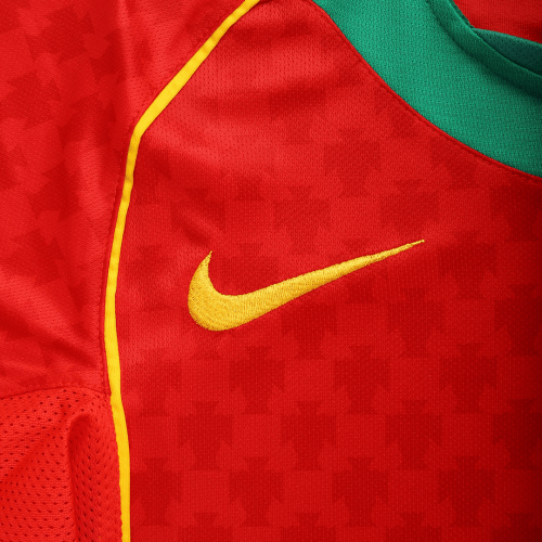 Figo #7 Retro Portugal Home Jersey Euro 2004 