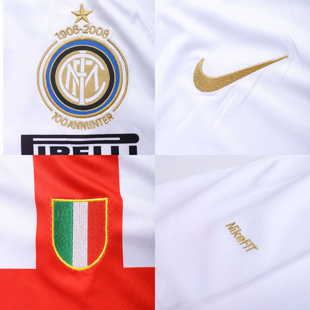 Figo #7 Retro Inter Milan 100th Anniversary Away Jersey 2007/08 