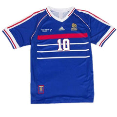 Zidane #10 Retro France Home Jersey World Cup 1998 