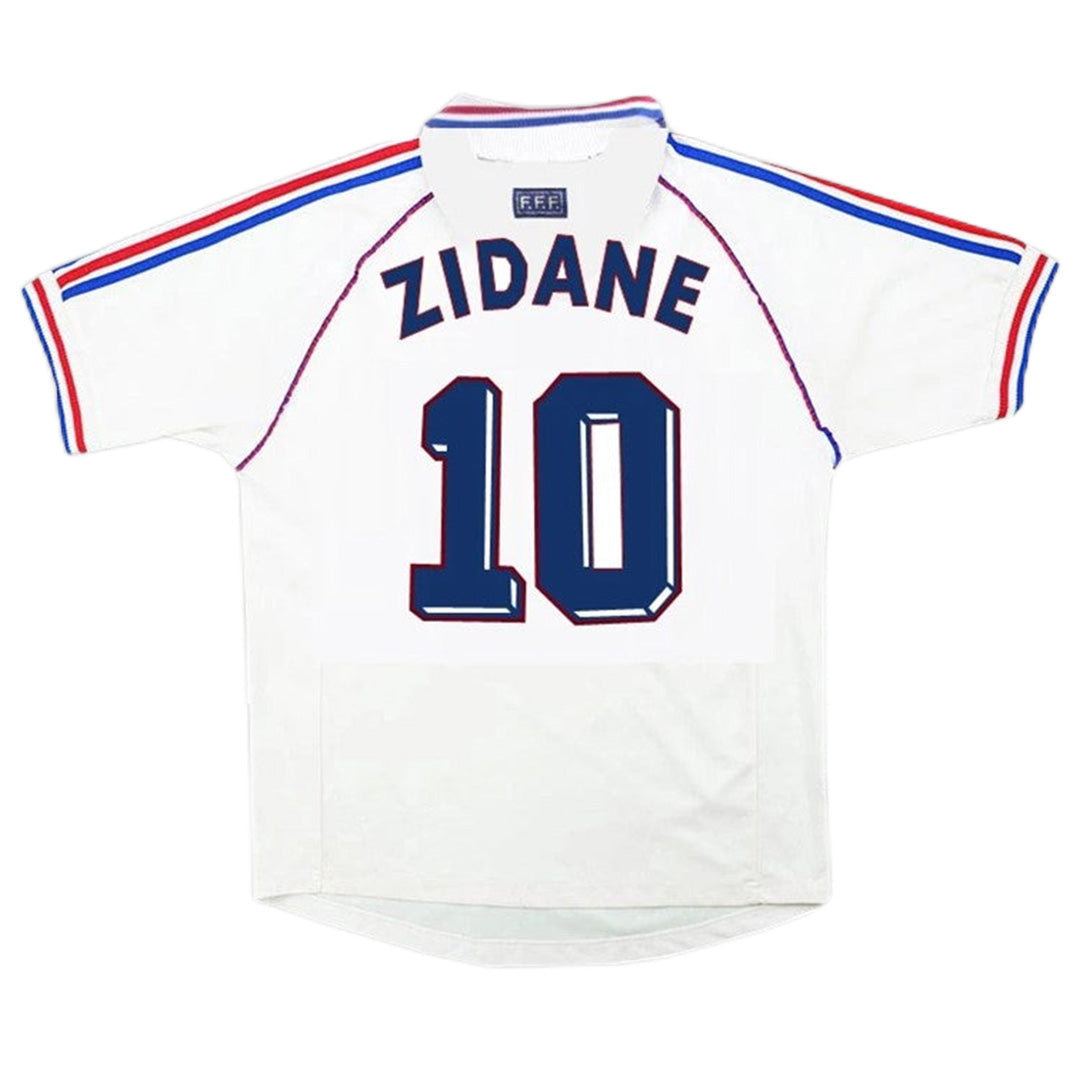 Zidane #10 Retro France Away Jersey World Cup 1998 