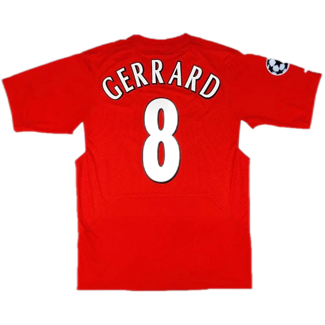 Gerrard #8 Retro Liverpool UCL Final Home Jersey 2005 