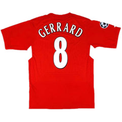 Gerrard #8 Retro Liverpool UCL Final Home Jersey 2005 