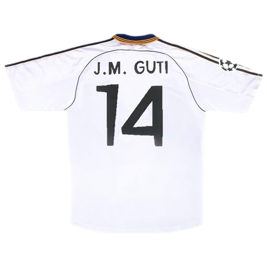J.M. GUTI #14 Retro Real Madrid Home Jersey 1998/00 
