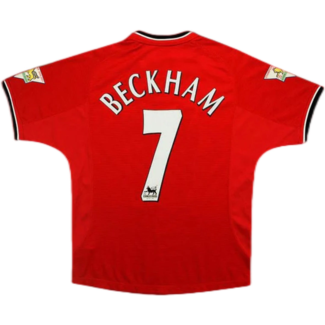 BECKHAM #7 Retro Manchester United Home Jersey 2000/02 