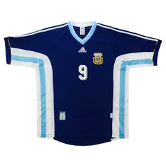 BATISTUTA #9 Retro Argentina Away Jersey World Cup 1998 