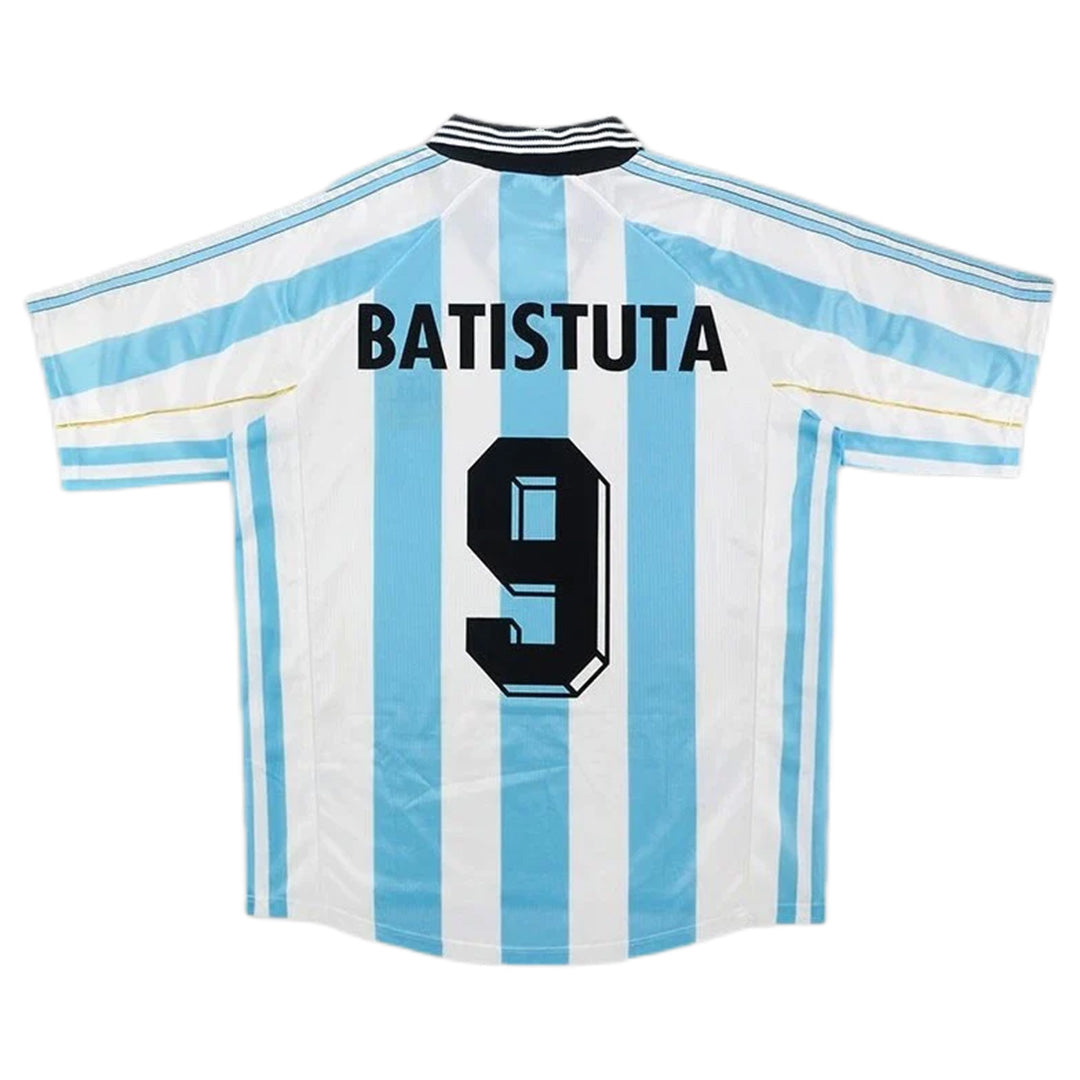 BATISTUTA #9 Retro Argentina Home Jersey World Cup 1998 