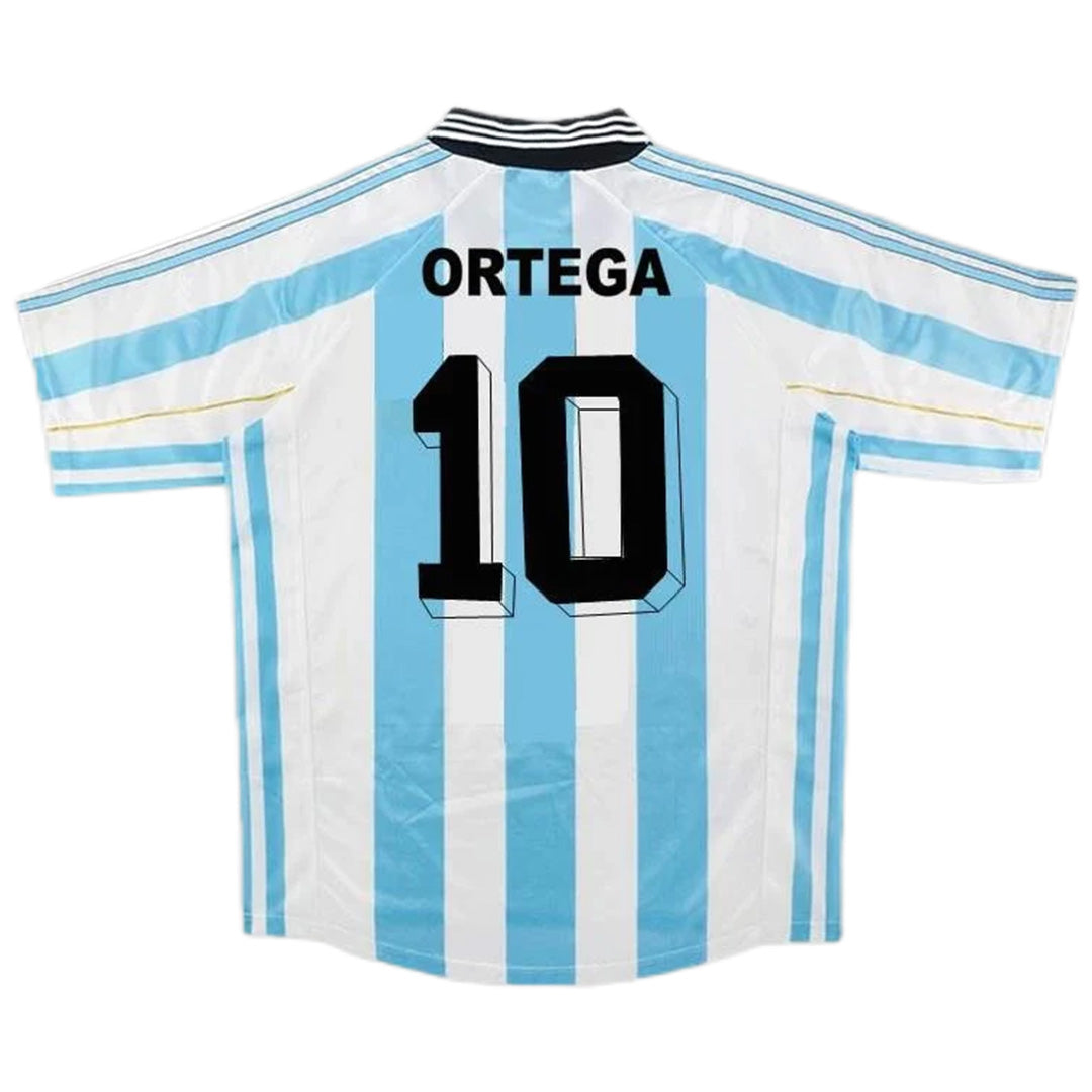 ORTEGA #10 Retro Argentina Home Jersey World Cup 1998 