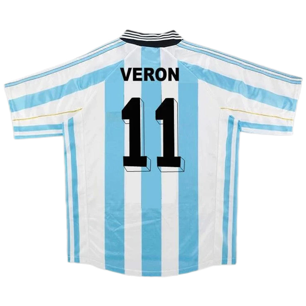 VERON #11 Retro Argentina Home Jersey World Cup 1998 