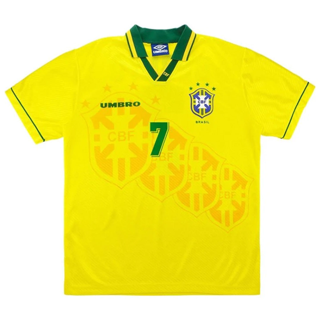 BEBETO #7 Retro Brazil Home Jersey World Cup 1994 