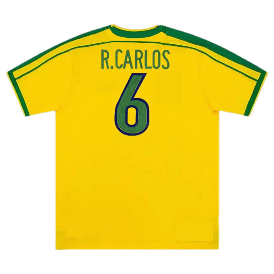 R.CARLOS #6 Retro Brazil Home Jersey World Cup 1998 