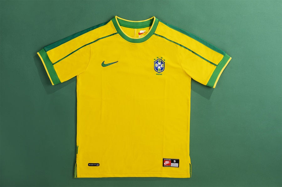 RIVALDO #10 Retro Brazil Home Jersey World Cup 1998 