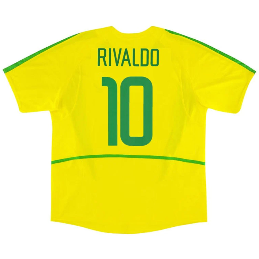 RIVALDO #10 Retro Brazil Home Jersey World Cup 2002 