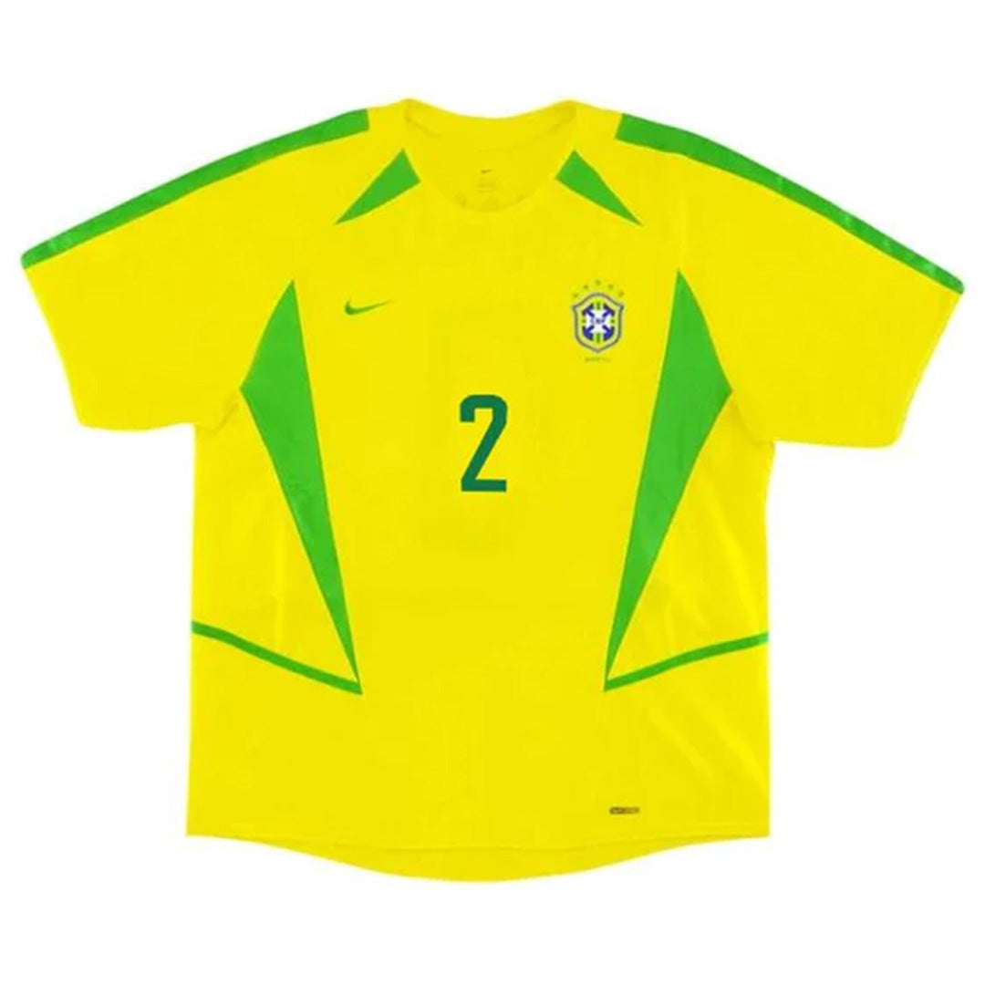 CAFU #2 Retro Brazil Home Jersey World Cup 2002 