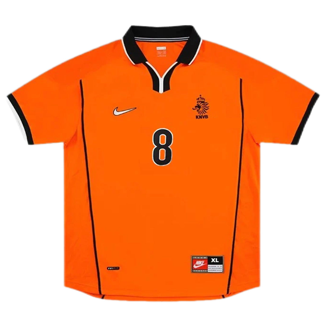 BERGKAMP #8 Retro Netherlands Home Jersey World Cup 1998 