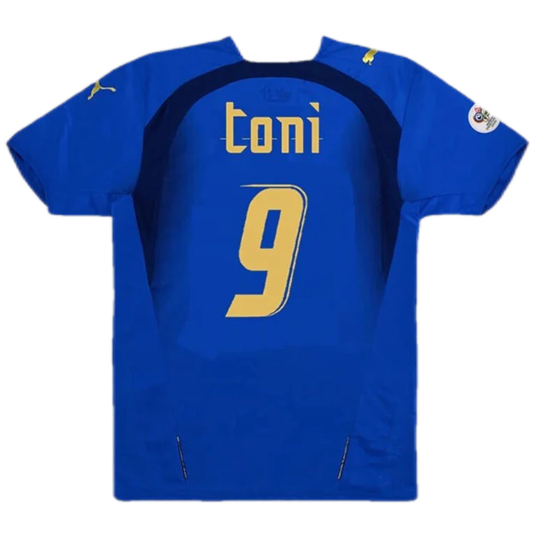 TONI #9 Retro Italy Home Jersey World Cup 2006 
