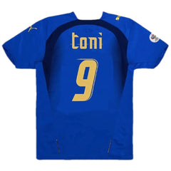 TONI #9 Retro Italy Home Jersey World Cup 2006 