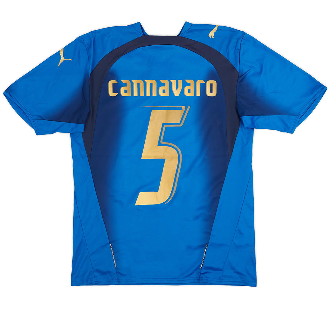 CANNAVARO #5 Retro Italy Home Jersey World Cup 2006 