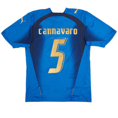 CANNAVARO #5 Retro Italy Home Jersey World Cup 2006 