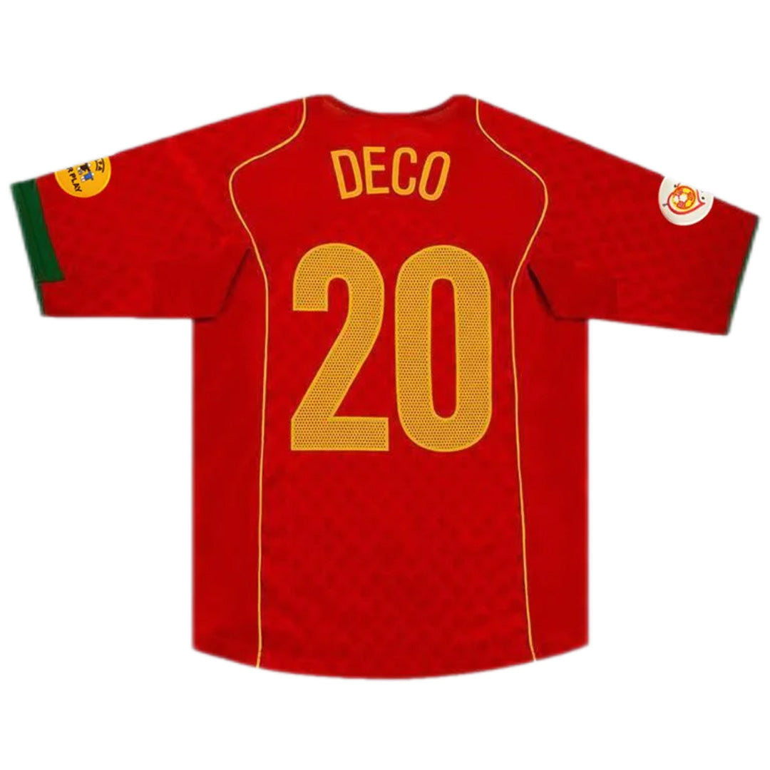 Deco #20 Retro Portugal Home Jersey Euro 2004 