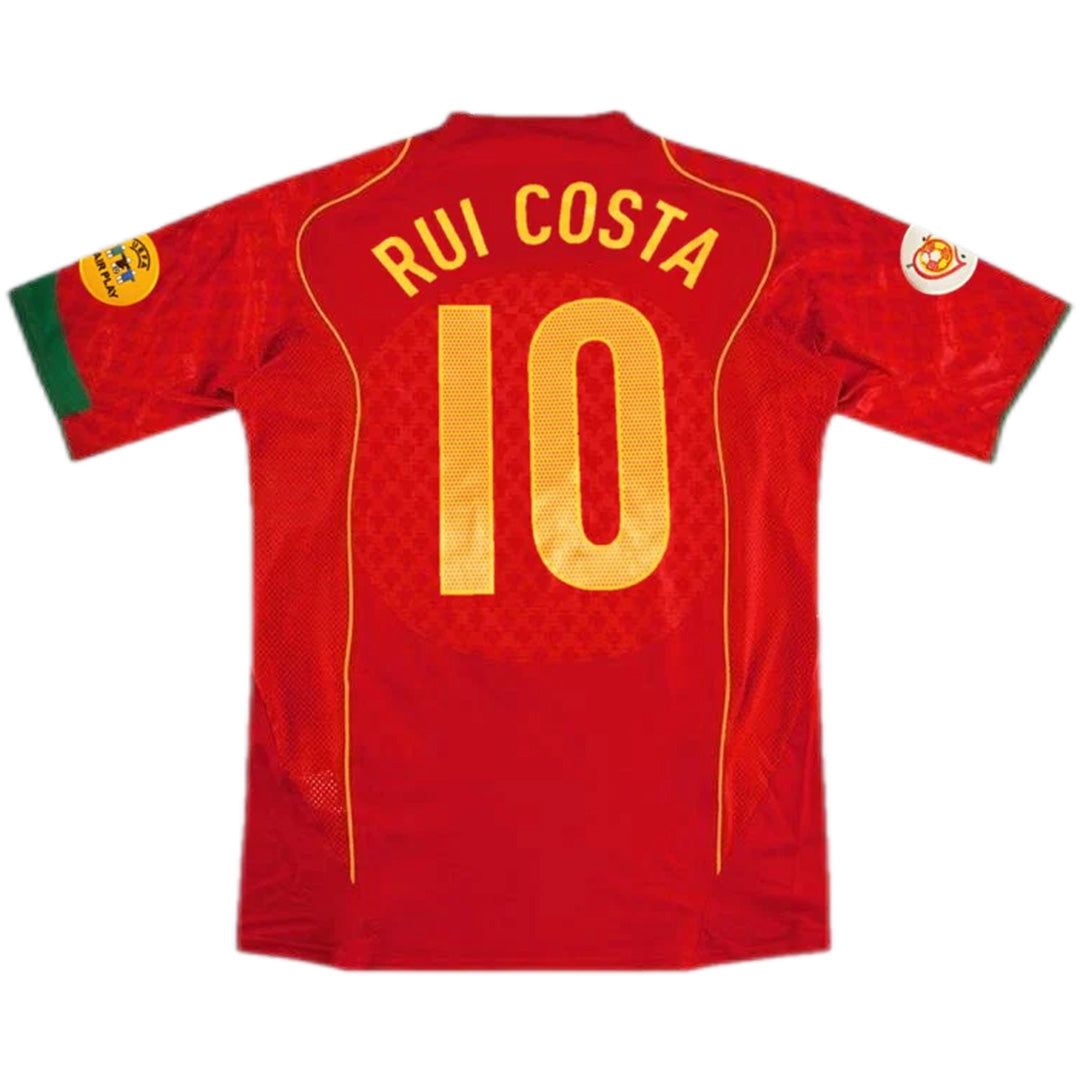 Rui Costa #10 Retro Portugal Home Jersey Euro 2004 