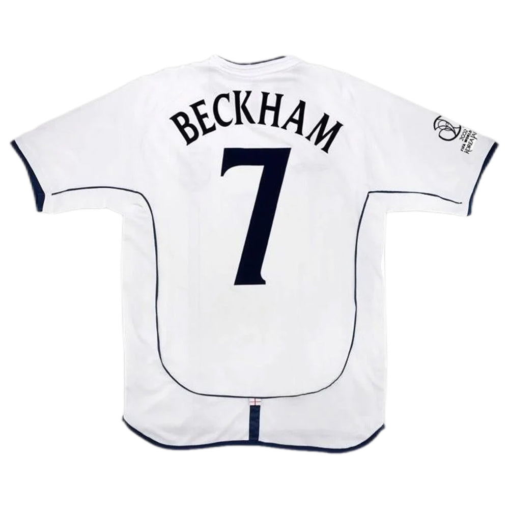 Beckham #7 Retro England Home Jersey World Cup 2002 