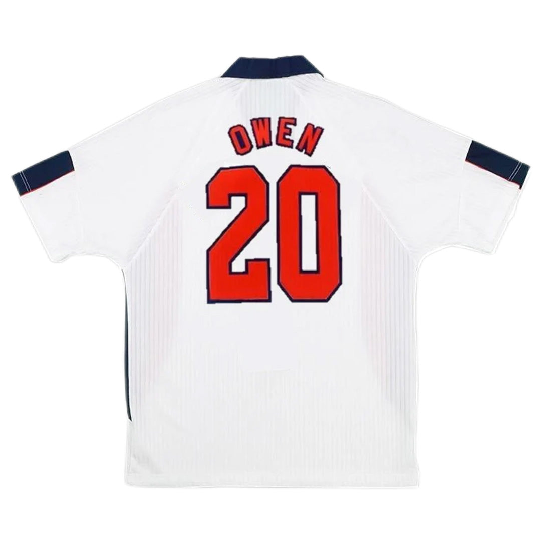 Owen #20 Retro England Home Jersey World Cup 1998 