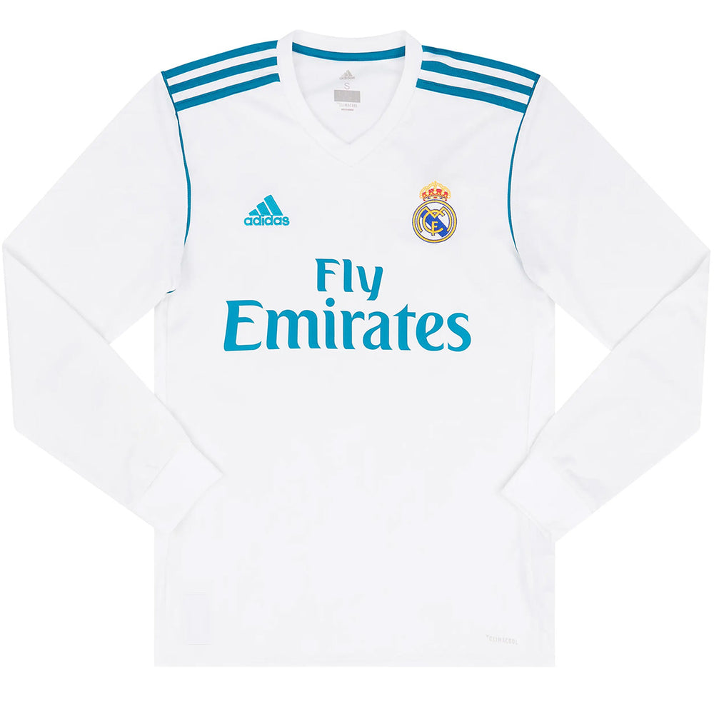 RONALDO #7 Retro Real Madrid Home Long Sleeve Jersey 2017/18 